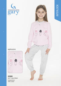 GIRL'S PAJAMA M/L Q30009 Tellini S.r.l. Wholesale Clothing